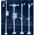 Lámpara de metal al aire libre CCTV Mast Monitoreo de seguridad CCTV Polte de acero